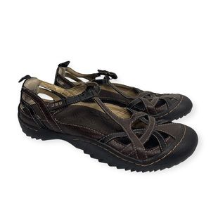JBU by Jambu Brown Vegan Leather Mary Jane Walking Shoes Size 7 Fishermancore